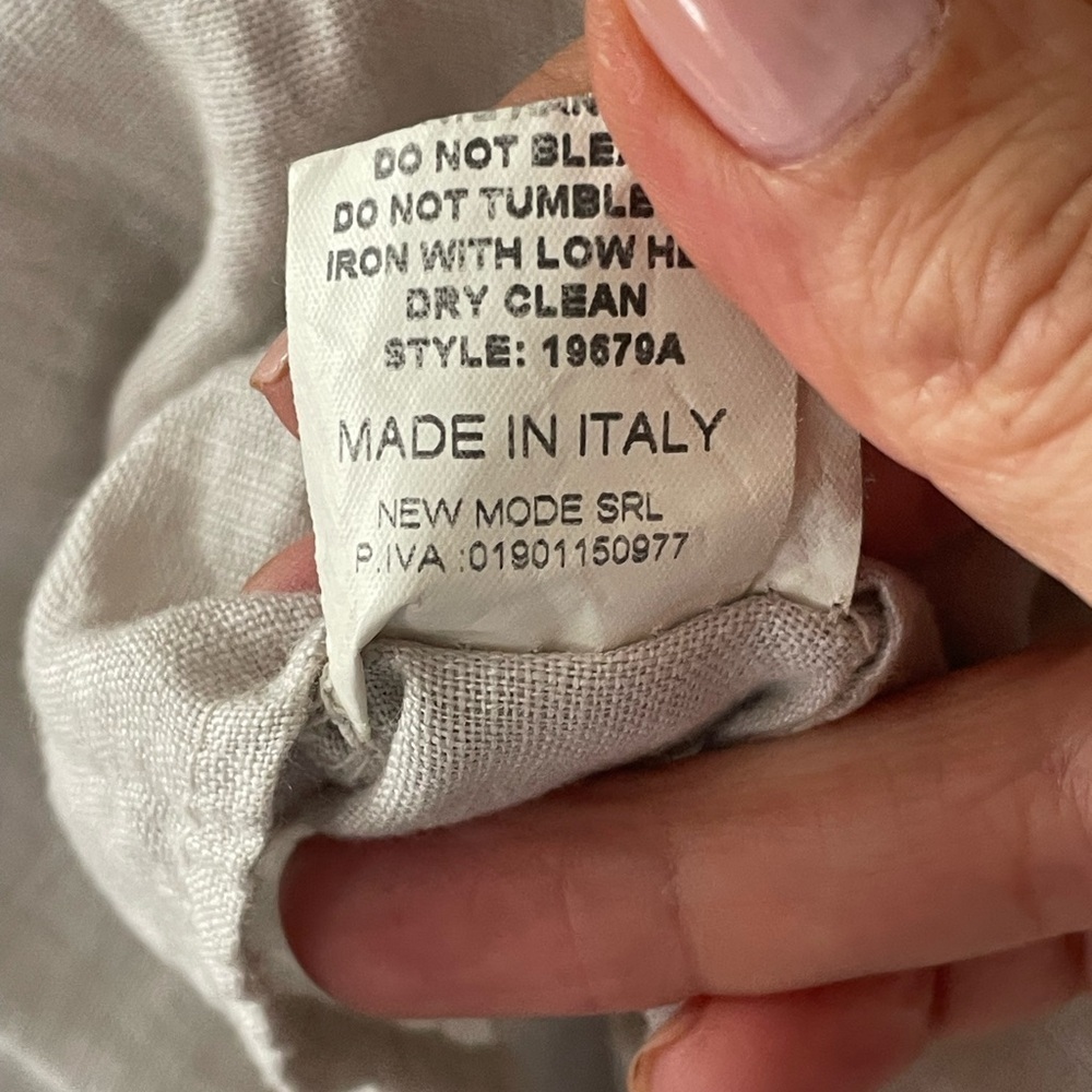 Bellambia Made in Italy Linen Ruffle Dress - Picture 7 of 11